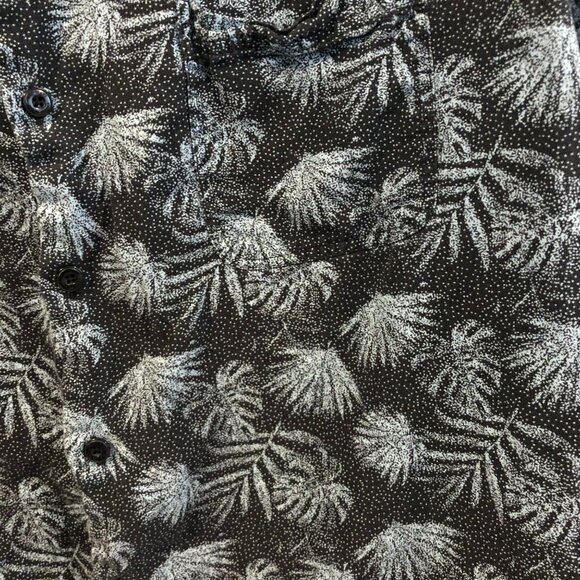 Nat Nast Hawiian Print Silk Blend Button Up SS Shirt Sz XL Mens Navy Blue - Picture 5 of 8